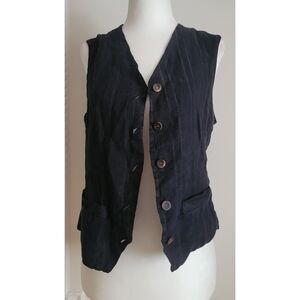 Hannoh Wessel Stylish Navy Button-Up Vest NWT
